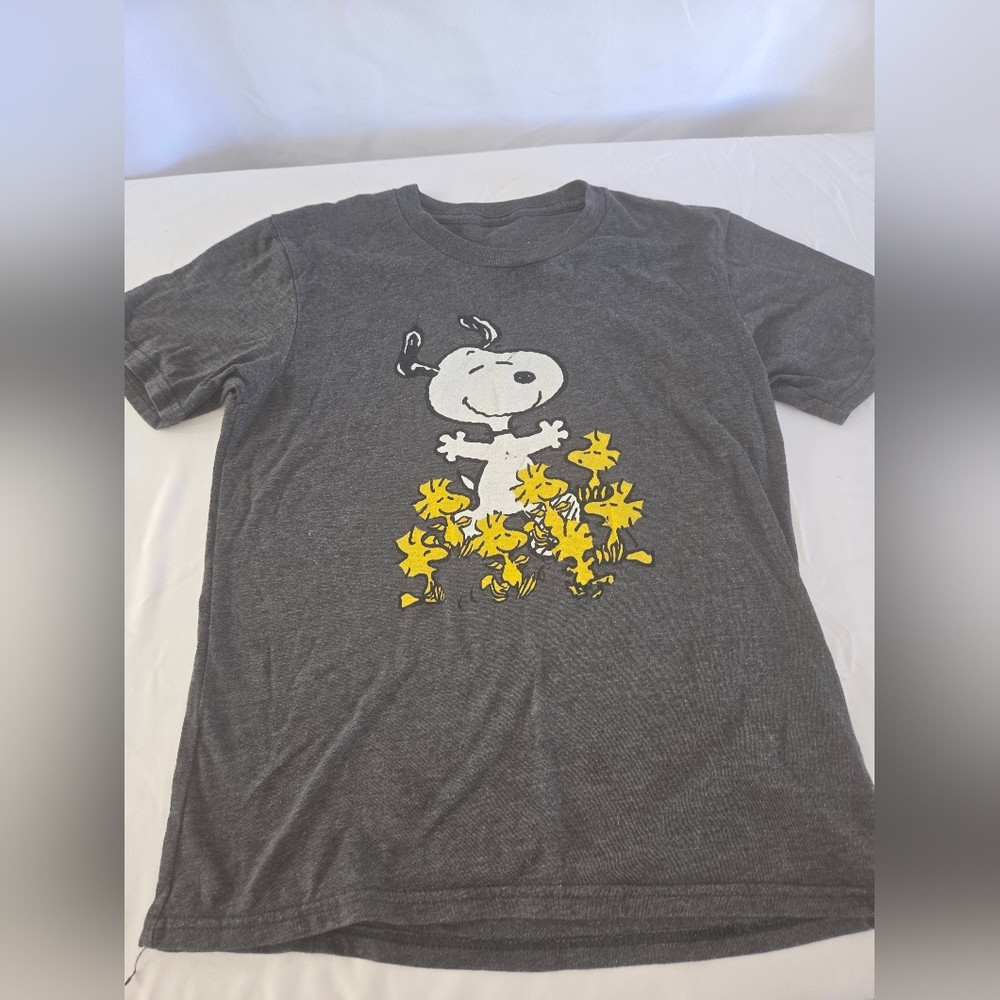 Peanuts Gray Snoopy Kids Short Sleeve Tee